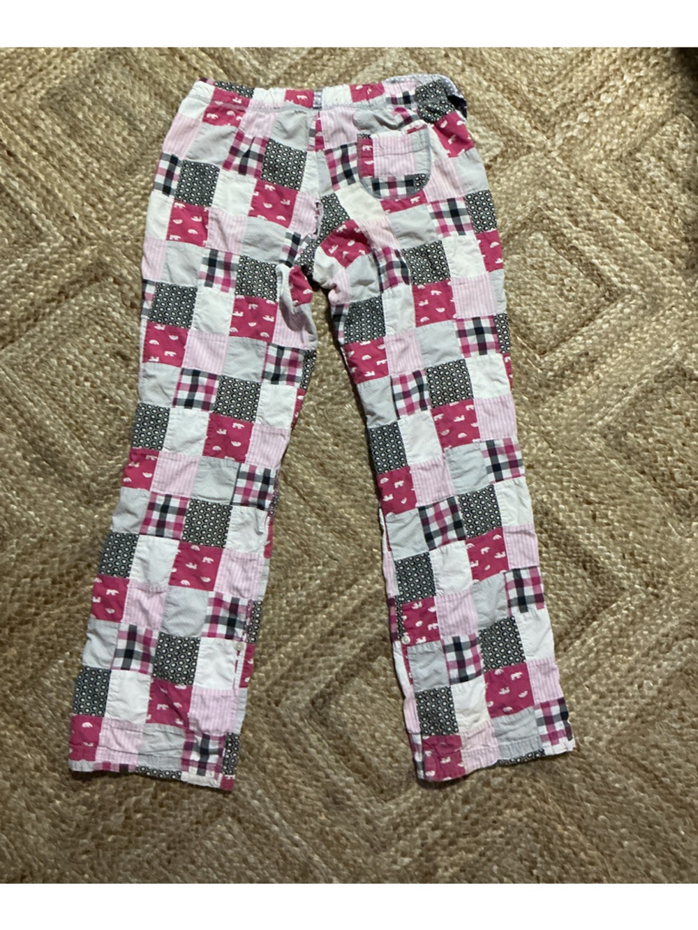 aerie Pink, White & Black Patchwork Lounge Pants - Picture 3 of 3